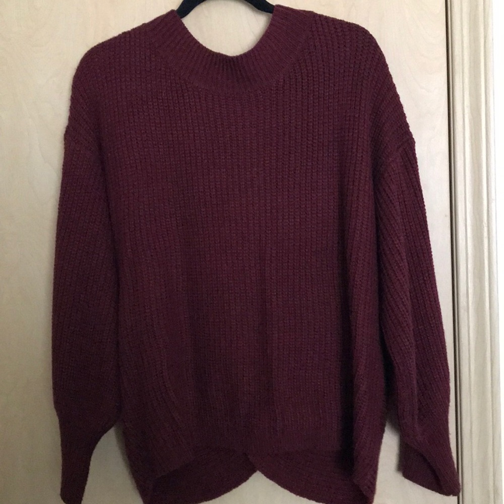 Maroon chunky sweater